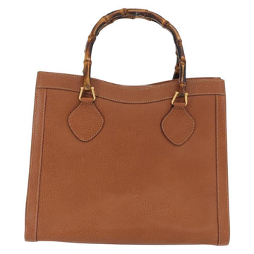 GUCCI Bamboo Tote Bag Leather Brown Gold 002 2853 0260 Auth 168674 - 0
