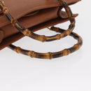 GUCCI Bamboo Tote Bag Leather Brown Gold 002 2853 0260 Auth 168674-7