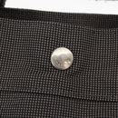 HERMES Her Line MM Hand Bag Canvas Gray Silver Auth 168679-17