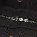 HERMES Her Line MM Hand Bag Canvas Gray Silver Auth 168679-10