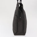 HERMES Her Line MM Hand Bag Canvas Gray Silver Auth 168679-3