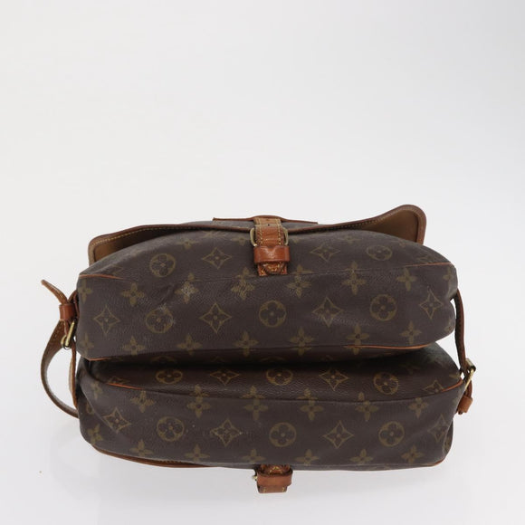 LOUIS VUITTON Monogram Saumur 30 Shoulder Bag M42256 LV Auth 168684