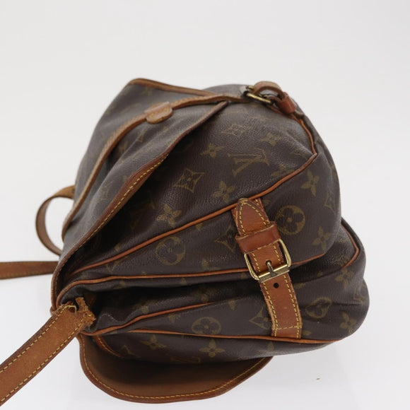 LOUIS VUITTON Monogram Saumur 30 Shoulder Bag M42256 LV Auth 168684