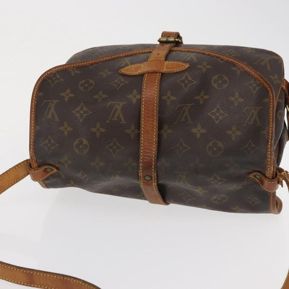 LOUIS VUITTON Monogram Saumur 30 Shoulder Bag M42256 LV Auth 168684
