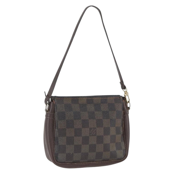 LOUIS VUITTON Damier Ebene Trousse makeup Pouch N51982 LV Auth 168689