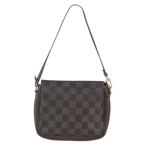 LOUIS VUITTON Damier Ebene Trousse makeup Pouch N51982 LV Auth 168689