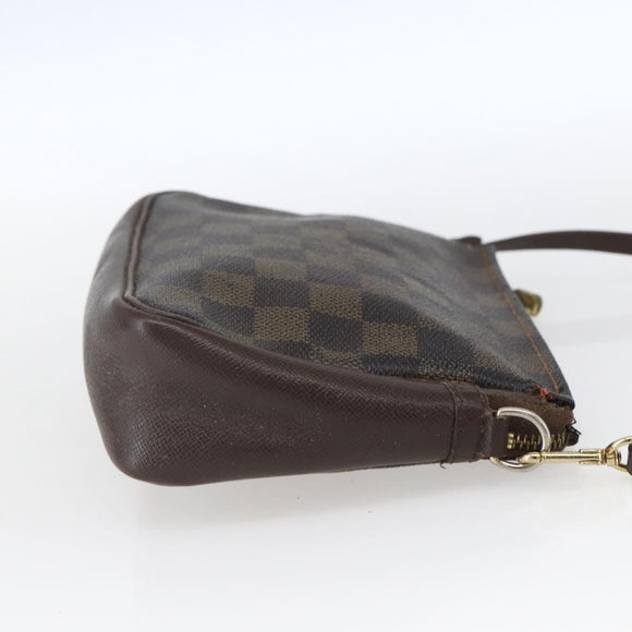 LOUIS VUITTON Damier Ebene Trousse makeup Pouch N51982 LV Auth 168689