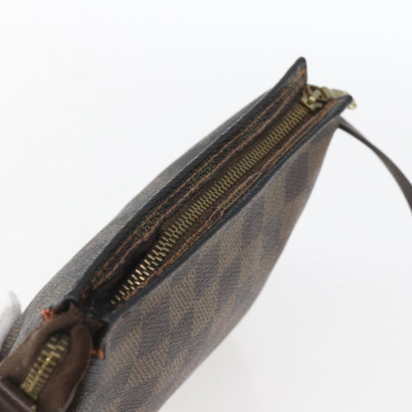 LOUIS VUITTON Damier Ebene Trousse makeup Pouch N51982 LV Auth 168689