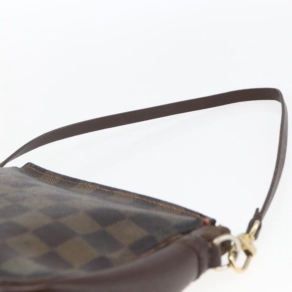 LOUIS VUITTON Damier Ebene Trousse makeup Pouch N51982 LV Auth 168689
