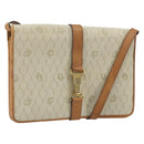 Christian Dior Honeycomb Canvas Shoulder Bag PVC Beige Gold Auth 168691-1