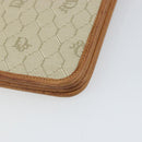 Christian Dior Honeycomb Canvas Shoulder Bag PVC Beige Gold Auth 168691-12