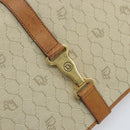 Christian Dior Honeycomb Canvas Shoulder Bag PVC Beige Gold Auth 168691-14