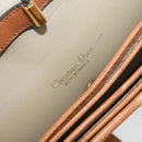 Christian Dior Honeycomb Canvas Shoulder Bag PVC Beige Gold Auth 168691-16