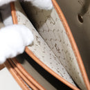 Christian Dior Honeycomb Canvas Shoulder Bag PVC Beige Gold Auth 168691-20