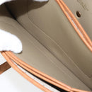 Christian Dior Honeycomb Canvas Shoulder Bag PVC Beige Gold Auth 168691-21