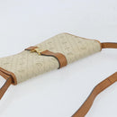 Christian Dior Honeycomb Canvas Shoulder Bag PVC Beige Gold Auth 168691-6