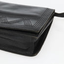 SAINT LAURENT Shoulder Bag Leather Black Gold Auth 168693-9