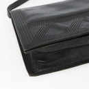 SAINT LAURENT Shoulder Bag Leather Black Gold Auth 168693-14