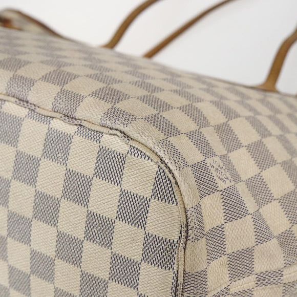 LOUIS VUITTON Damier Azur Neverfull MM Tote Bag N41605 LV Auth 168696