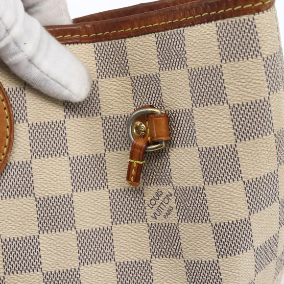LOUIS VUITTON Damier Azur Neverfull MM Tote Bag N41605 LV Auth 168696