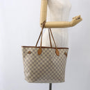 LOUIS VUITTON Damier Azur Neverfull MM Tote Bag N41605 LV Auth 168696-23