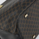 CELINE Macadam Canvas Tote Bag PVC Leather Black Gold Auth 168706-11