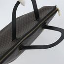 CELINE Macadam Canvas Tote Bag PVC Leather Black Gold Auth 168706-6