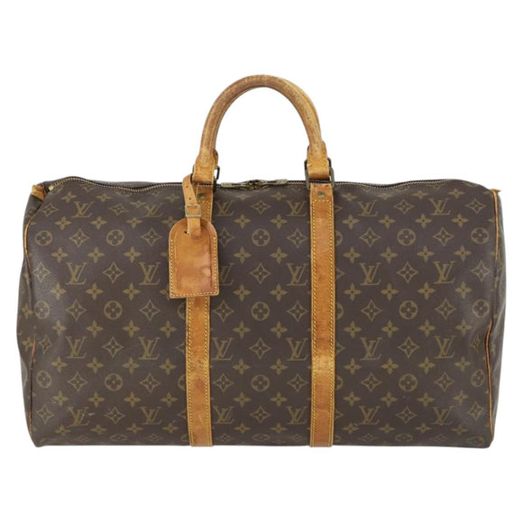 LOUIS VUITTON Monogram Keepall 50 Boston Bag M41426 LV Auth 168709
