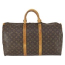 LOUIS VUITTON Monogram Keepall 50 Boston Bag M41426 LV Auth 168709-3