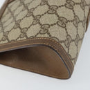 GUCCI GG Supreme Web Sherry Line Clutch Bag PVC Beige Red 89 01 032 Auth 168714-16