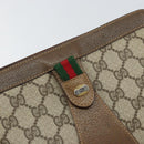 GUCCI GG Supreme Web Sherry Line Clutch Bag PVC Beige Red 89 01 032 Auth 168714-8