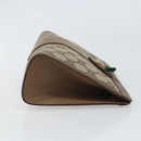GUCCI GG Supreme Web Sherry Line Clutch Bag PVC Beige Red 89 01 032 Auth 168714-3
