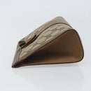 GUCCI GG Supreme Web Sherry Line Clutch Bag PVC Beige Red 89 01 032 Auth 168714-4