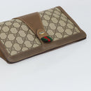 GUCCI GG Supreme Web Sherry Line Clutch Bag PVC Beige Red 89 01 032 Auth 168714-5