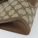 GUCCI GG Supreme Web Sherry Line Clutch Bag PVC Beige Red 89 01 032 Auth 168714-14