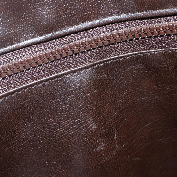 CELINE Macadam Canvas Boston Bag PVC Leather Beige Gold Auth 168715