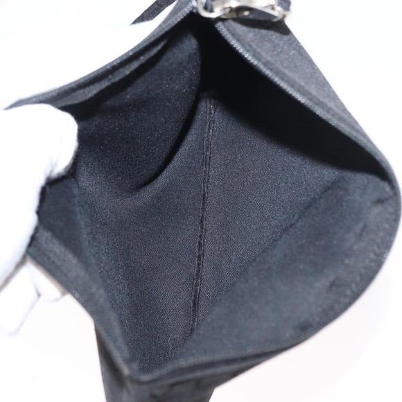 BVLGARI Logo Mania Hand Bag Canvas Black Silver Auth 168716