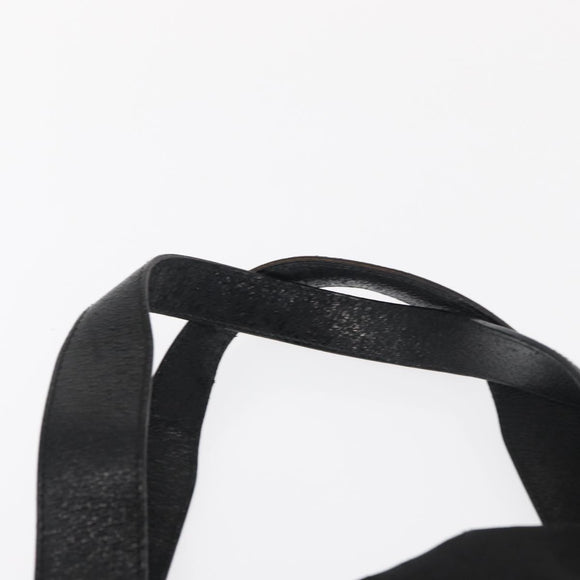 BVLGARI Logo Mania Hand Bag Canvas Black Silver Auth 168716