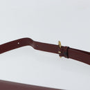 CARTIER Must Line Shoulder Bag Leather Bordeaux Gold Auth 168717-8