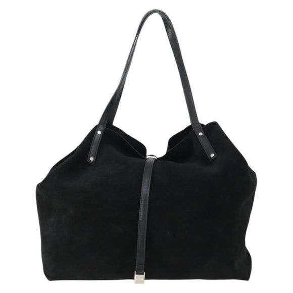 TIFFANY&Co. Reversible Tote Bag Suede Black Auth 168718