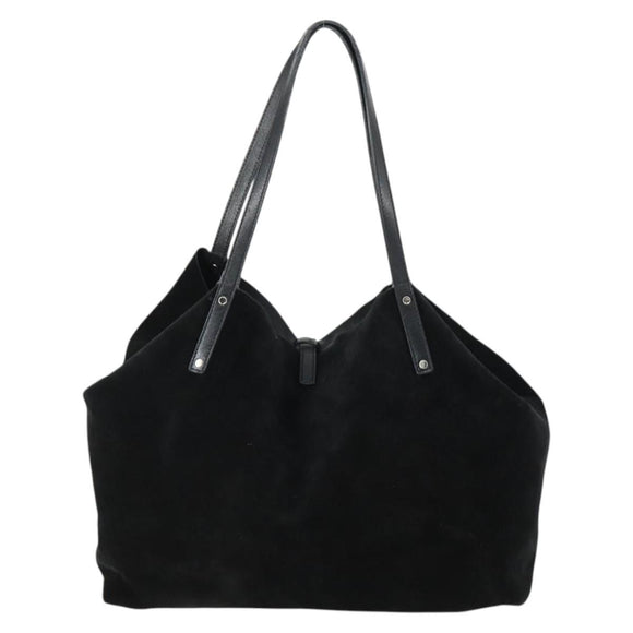 TIFFANY&Co. Reversible Tote Bag Suede Black Auth 168718