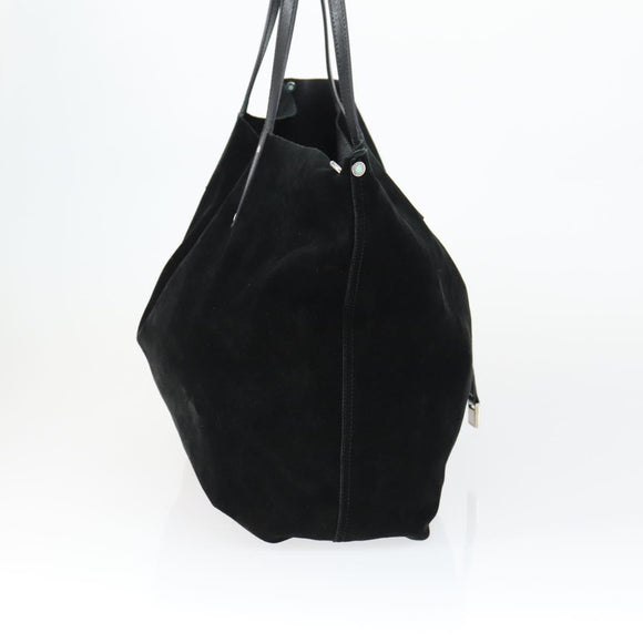 TIFFANY&Co. Reversible Tote Bag Suede Black Auth 168718