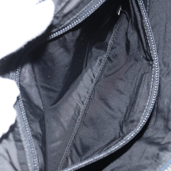 PRADA Pouch Canvas Beige Silver Auth 168720