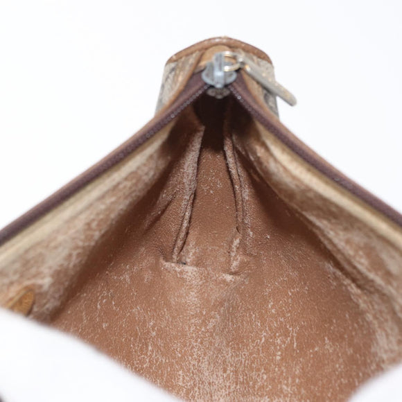 GUCCI GG Plus Supreme Clutch Bag PVC Beige Auth 168722