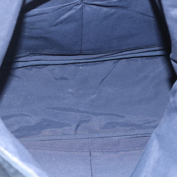 HERMES Bolide Pouch GM Canvas Navy Silver Auth 168732