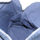 HERMES Bolide Pouch GM Canvas Navy Silver Auth 168732-11