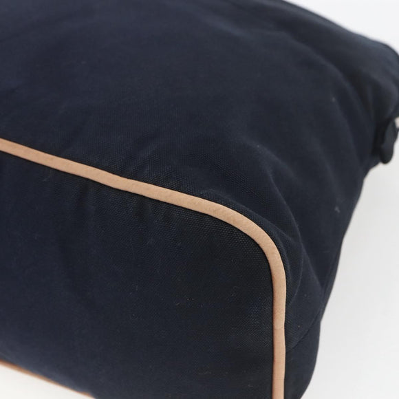 HERMES Bolide Pouch GM Canvas Navy Silver Auth 168732