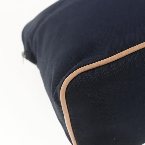 HERMES Bolide Pouch GM Canvas Navy Silver Auth 168732