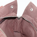 HERMES Her Line PM Tote Bag Canvas Brown Silver Auth 168733-19