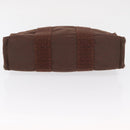 HERMES Her Line PM Tote Bag Canvas Brown Silver Auth 168733-5